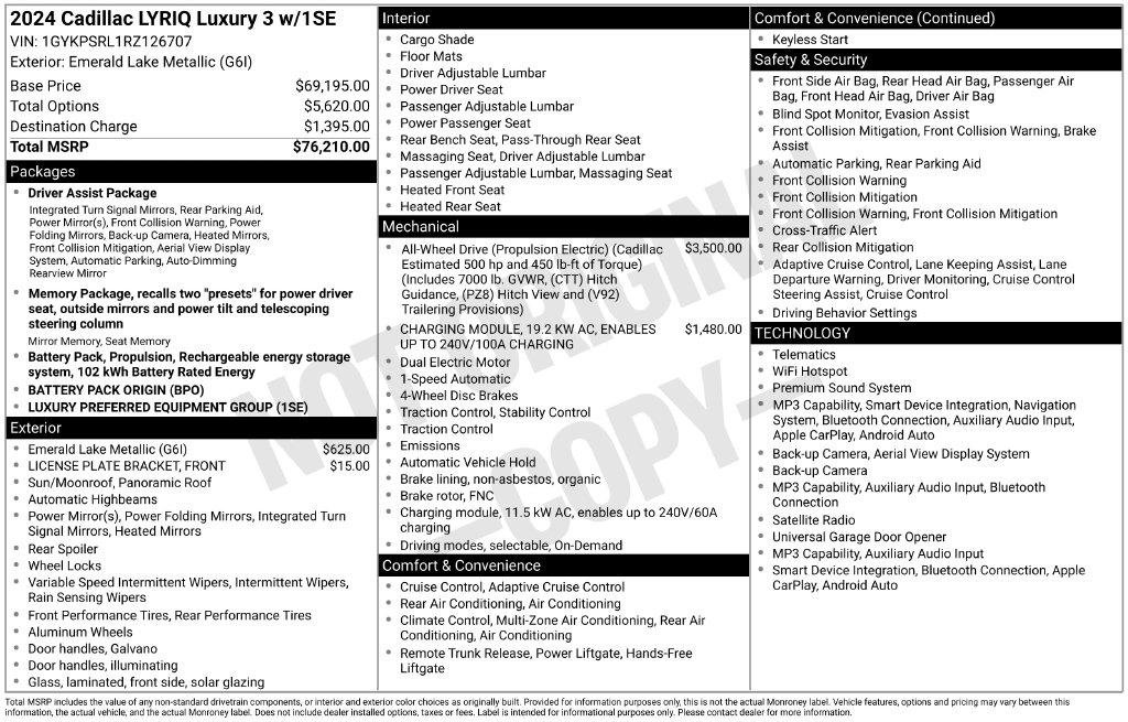 Certified 2024 Cadillac Lyriq Luxury AWD/4WD image 16