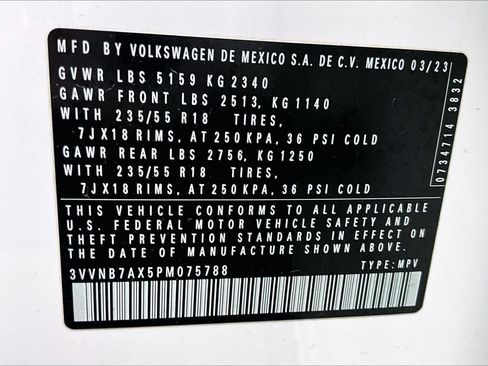 Certified 2023 Volkswagen Tiguan SE w/ Panoramic Sunroof Package image 34