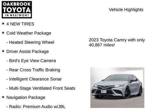 Certified 2023 Toyota Camry XSE w/ Navigation Package image 8