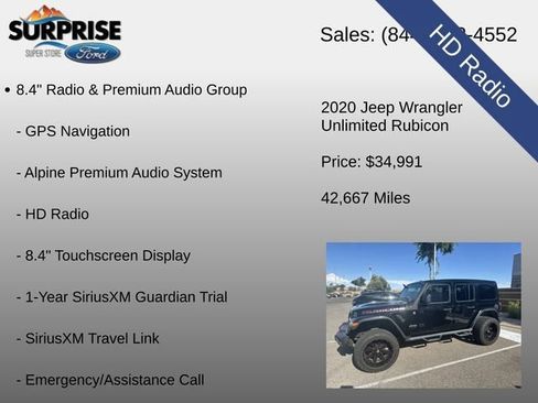 Used 2020 Jeep Wrangler Unlimited Rubicon AWD/4WD image 20