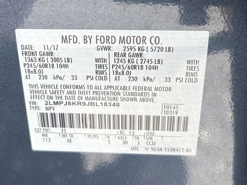 Used 2018 Lincoln MKX Select w/ Select Plus Package AWD/4WD image 13