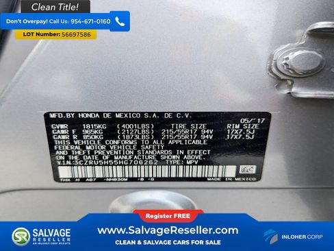Used 2017 Honda HR-V EX image 16
