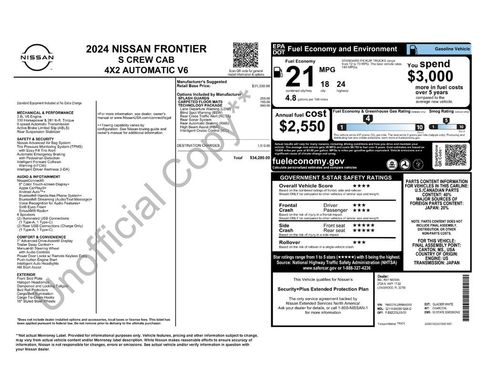 Certified 2024 Nissan Frontier S w/ Technology Package RWD image 44