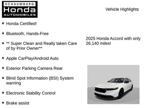 Certified 2025 Honda Accord SE image 14