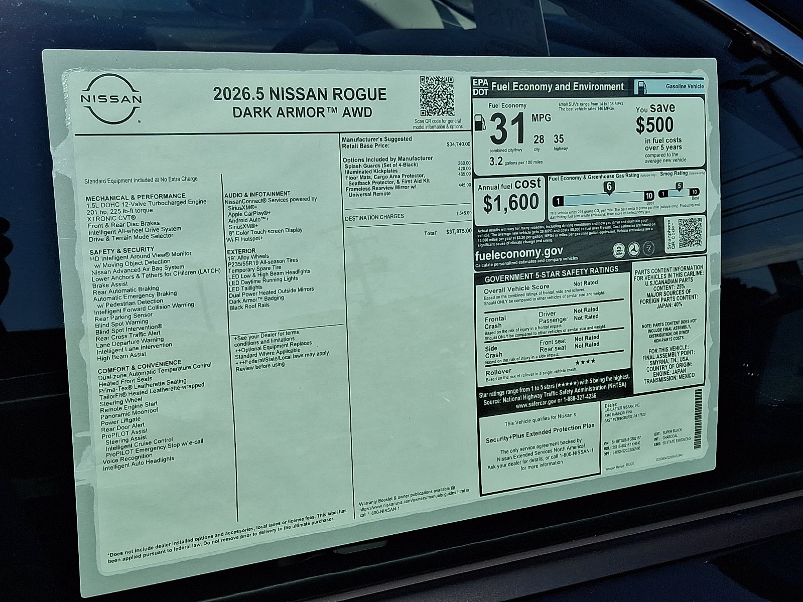 New 2026 Nissan Rogue Dark Armor AWD/4WD image 8