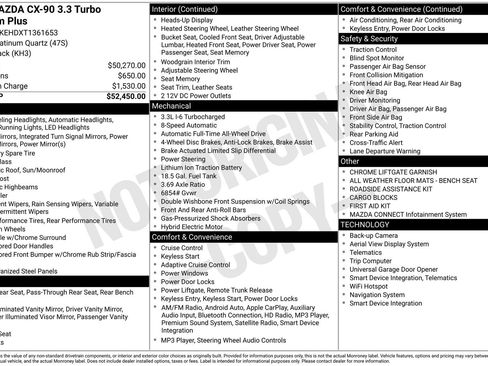 Certified 2026 MAZDA CX-90 3.3 Turbo w/ Premium Plus Pkg AWD/4WD image 25