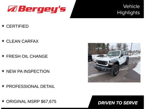 Certified 2025 Jeep Wrangler Unlimited Rubicon 4xe w/ Safety Group image 5