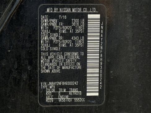 Used 2017 Nissan Armada Platinum w/ Captain Seat Package image 26