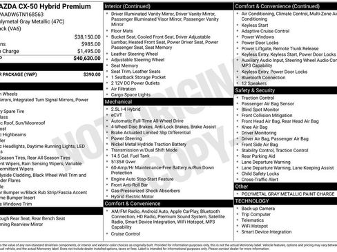 New 2026 MAZDA CX-50 AWD 2.5 Hybrid w/ Weather Package image 4