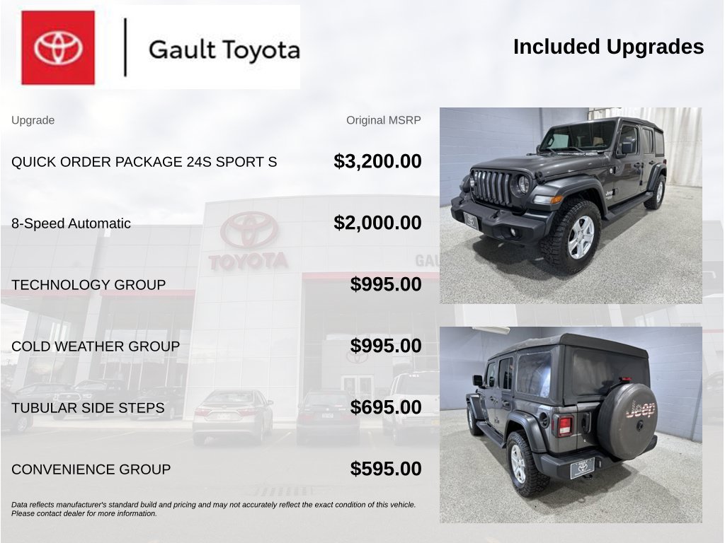 Used 2018 Jeep Wrangler Unlimited Sport S AWD/4WD image 4