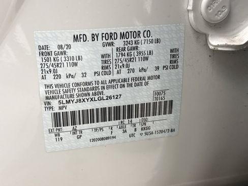 Used 2020 Lincoln Aviator Grand Touring w/ Equipment Group 301A image 11