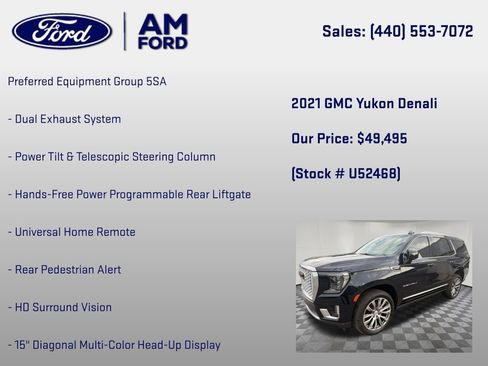Used 2021 GMC Yukon Denali w/ Denali Premium Package AWD/4WD image 18