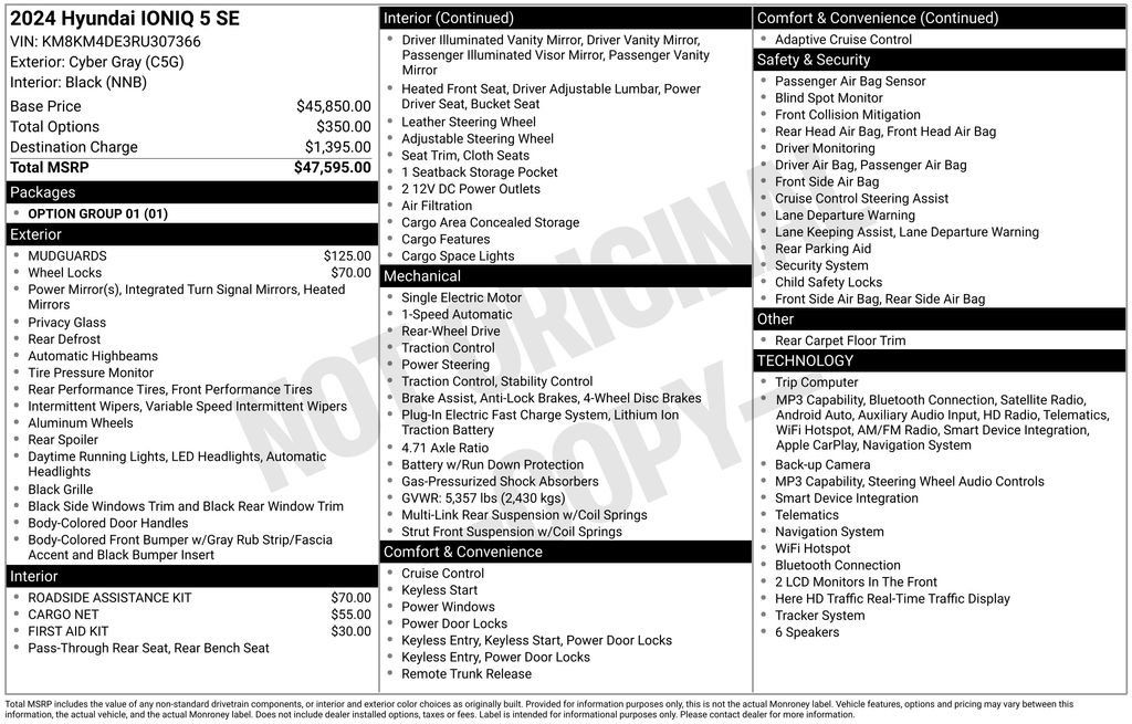 Certified 2024 Hyundai Ioniq 5 SE RWD image 34