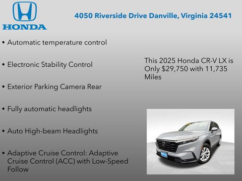 Certified 2025 Honda CR-V LX image 12