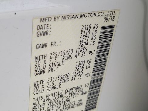 Used 2018 Nissan Murano Platinum w/ Cargo Package FWD image 33