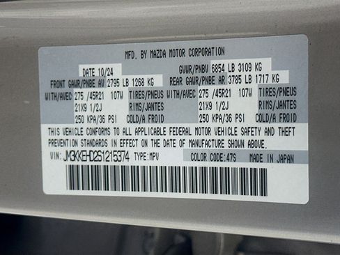 Used 2025 MAZDA CX-90 3.3 Turbo w/ Premium Plus Pkg image 12