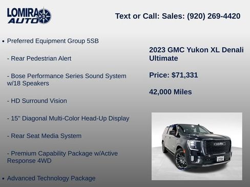 Used 2023 GMC Yukon XL Denali Ultimate AWD/4WD image 33