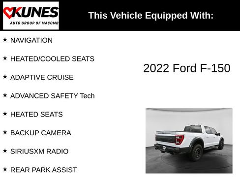 Used 2022 Ford F150 Raptor w/ Equipment Group 801A High AWD/4WD image 3