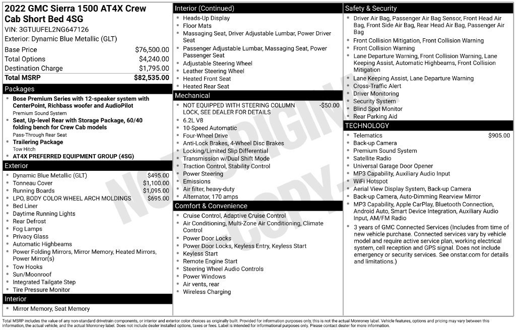 Certified 2022 GMC Sierra 1500 AT4X AWD/4WD image 5