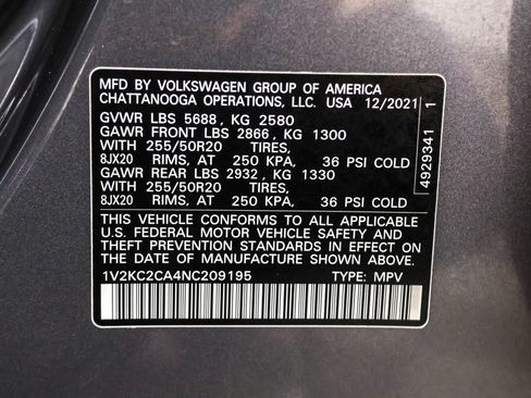 Used 2022 Volkswagen Atlas Cross Sport SE w/ Panoramic Sunroof Package image 50