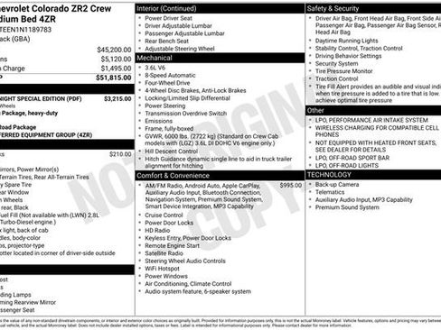 Used 2022 Chevrolet Colorado ZR2 w/ ZR2 Midnight Special Edition AWD/4WD image 11