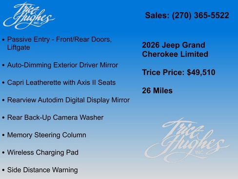 New 2026 Jeep Grand Cherokee Limited w/ Luxury Tech Group II AWD/4WD image 20
