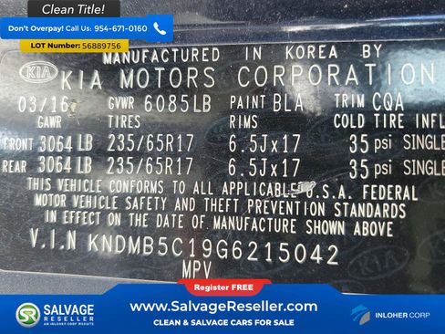 Used 2016 Kia Sedona LX w/ LX Essentials Premium Package FWD image 17