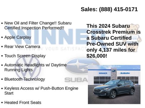 Certified 2024 Subaru Crosstrek 2.0i Premium image 7