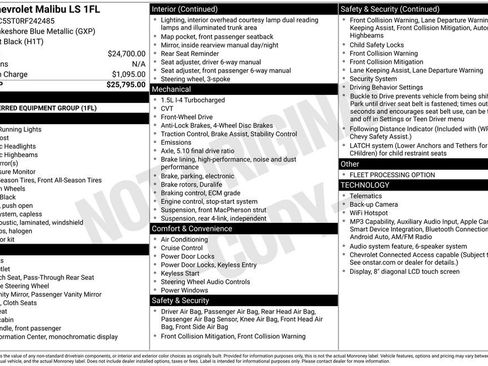 Used 2024 Chevrolet Malibu LS FWD image 16