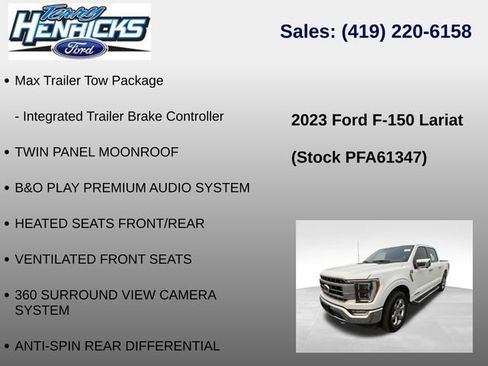 Used 2023 Ford F150 Lariat w/ Equipment Group 502A High AWD/4WD image 13