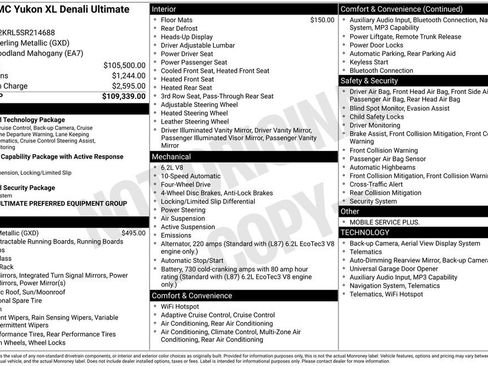Certified 2025 GMC Yukon XL Denali Ultimate AWD/4WD image 67