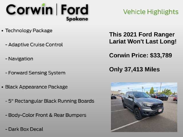 Used 2021 Ford Ranger Lariat w/ Equipment Group 501A High AWD/4WD image 11