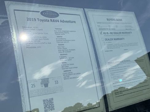 Used 2019 Toyota RAV4 Adventure w/ All Weather Liner Package AWD/4WD image 37
