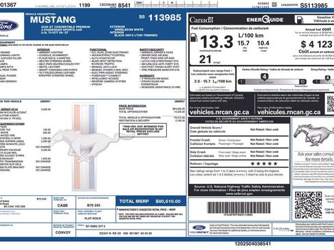 Certified 2025 Ford Mustang GT Premium w/ 60th Anniversary Package RWD image 42