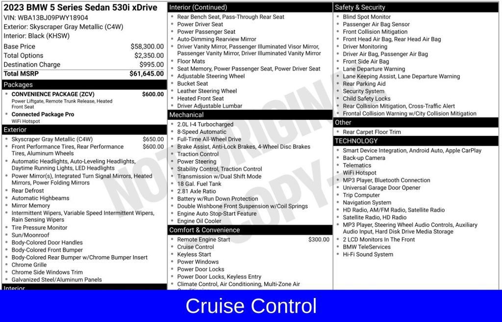 Used 2023 BMW 530i xDrive w/ Convenience Package AWD/4WD image 6