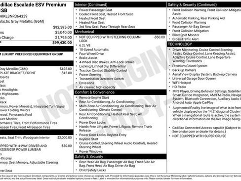 Used 2022 Cadillac Escalade ESV Premium Luxury AWD/4WD image 32