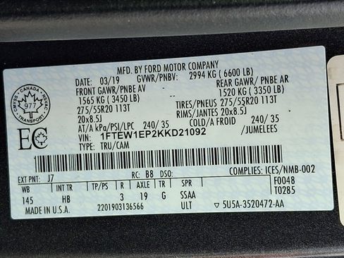 Used 2019 Ford F150 Lariat w/ Equipment Group 502A Luxury image 36