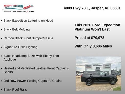 Used 2026 Ford Expedition Platinum w/ Stealth Appearance Package AWD/4WD image 30