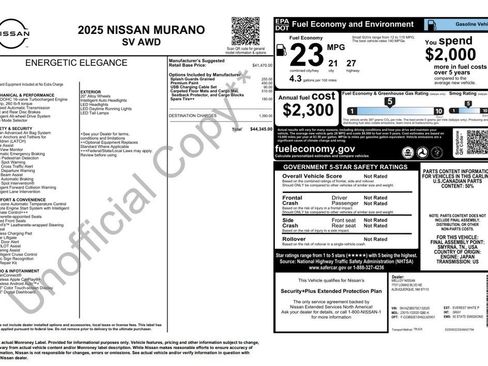 Used 2025 Nissan Murano SV AWD/4WD image 3