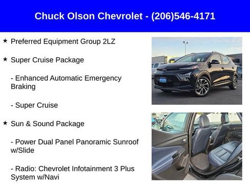 Certified 2023 Chevrolet Bolt EUV Premier w/ Sun & Sound Package image 4