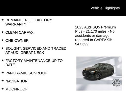 Used 2023 Audi SQ5 Premium Plus w/ Premium Plus Package AWD/4WD image 9