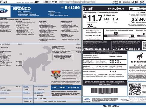 Certified 2022 Ford Bronco Base image 37