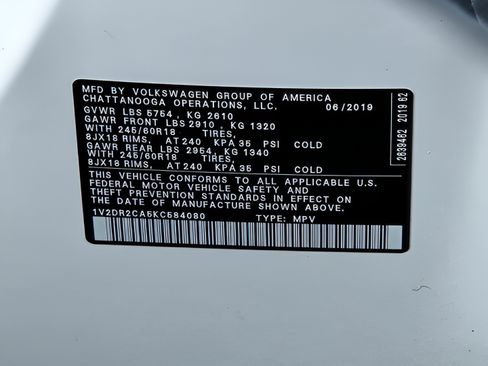 Used 2019 Volkswagen Atlas SE FWD image 28