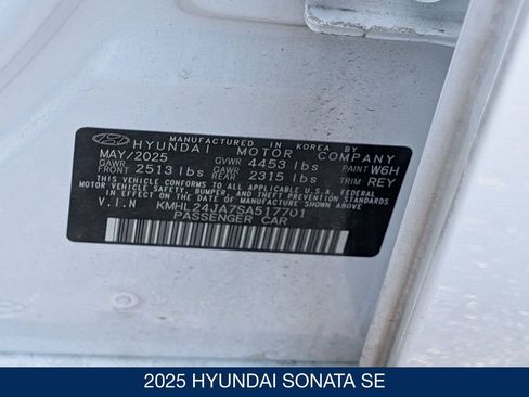 Certified 2025 Hyundai Sonata SE FWD image 33