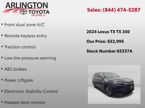 Used 2024 Lexus TX 350 AWD w/ Cold Weather Package image 2