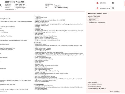 Used 2023 Toyota Venza XLE image 4