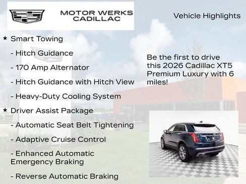 New 2026 Cadillac XT5 Premium Luxury w/ Driver Assist Package image 13