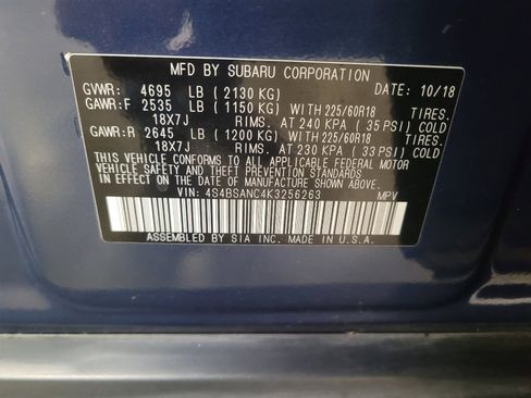 Used 2019 Subaru Outback 2.5i Limited w/ Protection Package #1 AWD/4WD image 33