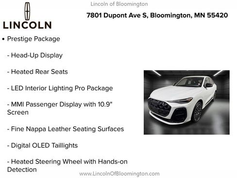 Used 2025 Audi SQ5 Prestige w/ Prestige Package AWD/4WD image 9