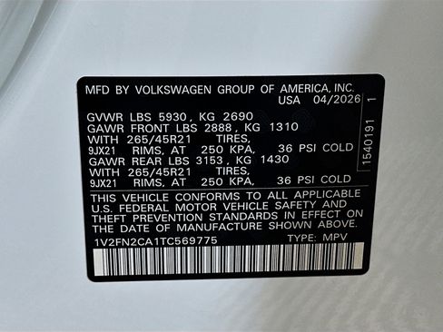 New 2026 Volkswagen Atlas SEL Premium R-Line AWD/4WD image 34
